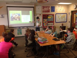 Sixth-grader Samie argues that smoking be banned in public places. Her great preparation and depth of research earned her a perfect score on the project!